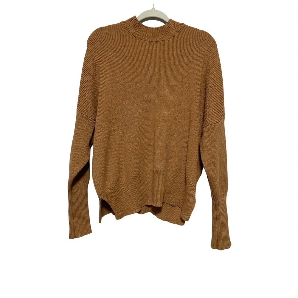 By Together Anthropologie Dark Tan Oversized Dolman Sleeve Sweater